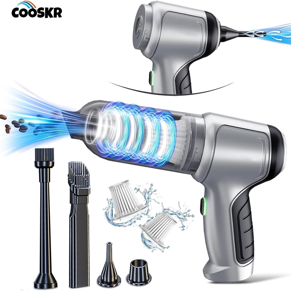 Car Vacuum Cleaner 95000PA Strong Suction Handheld Wireless Vacuum Cleaner for Car Household Portable Vacuum Cleaner Blower Peaceful Pleasures Health and Wellness
