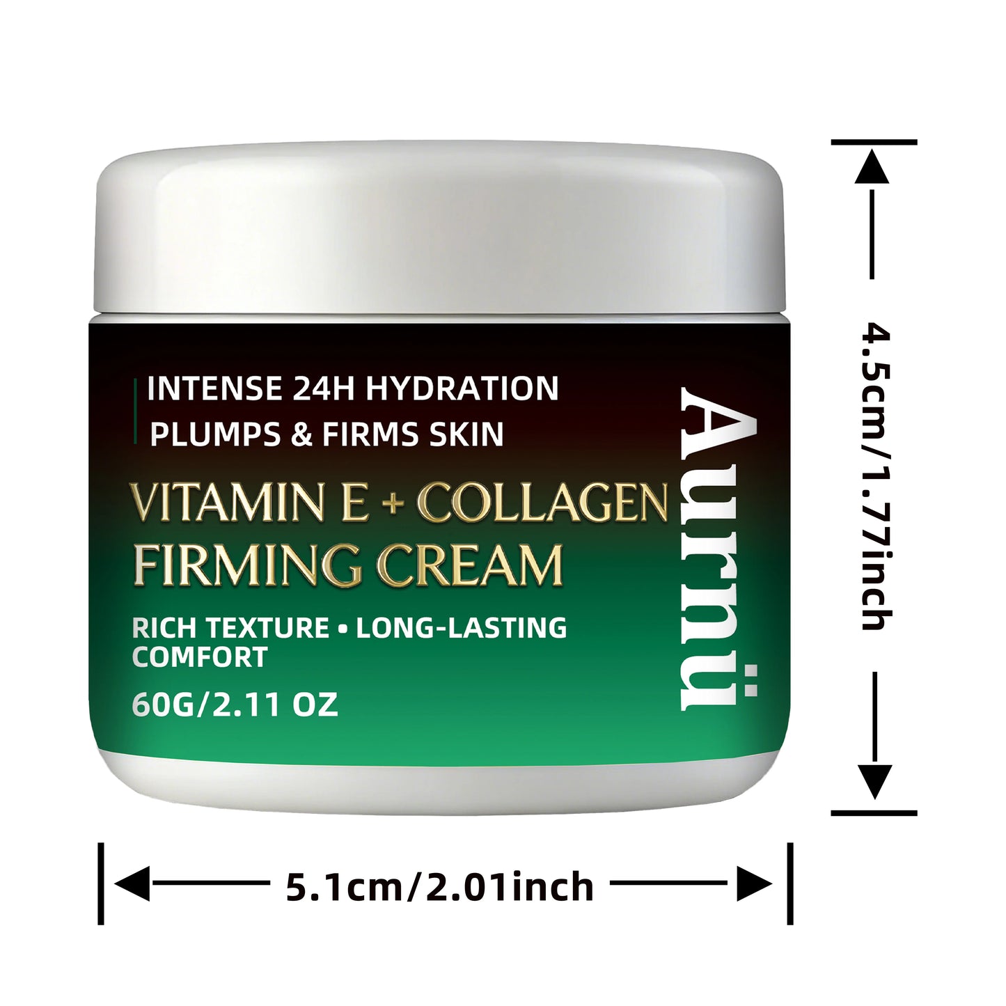 Aurnü VITAMIN E COLLAGEN FIRMING CREAM, Hydrating & tightening formula, long-lasting moisture, Perfect for morning and evening Peaceful Pleasures Health and Wellness 60g