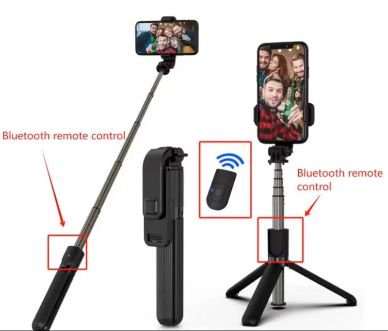 H1 Wireless Bluetooth Selfie Stick tripod monopod stand Phone holder for Outdoor travel 3 IN 1 Peaceful Pleasures Health and Wellness
