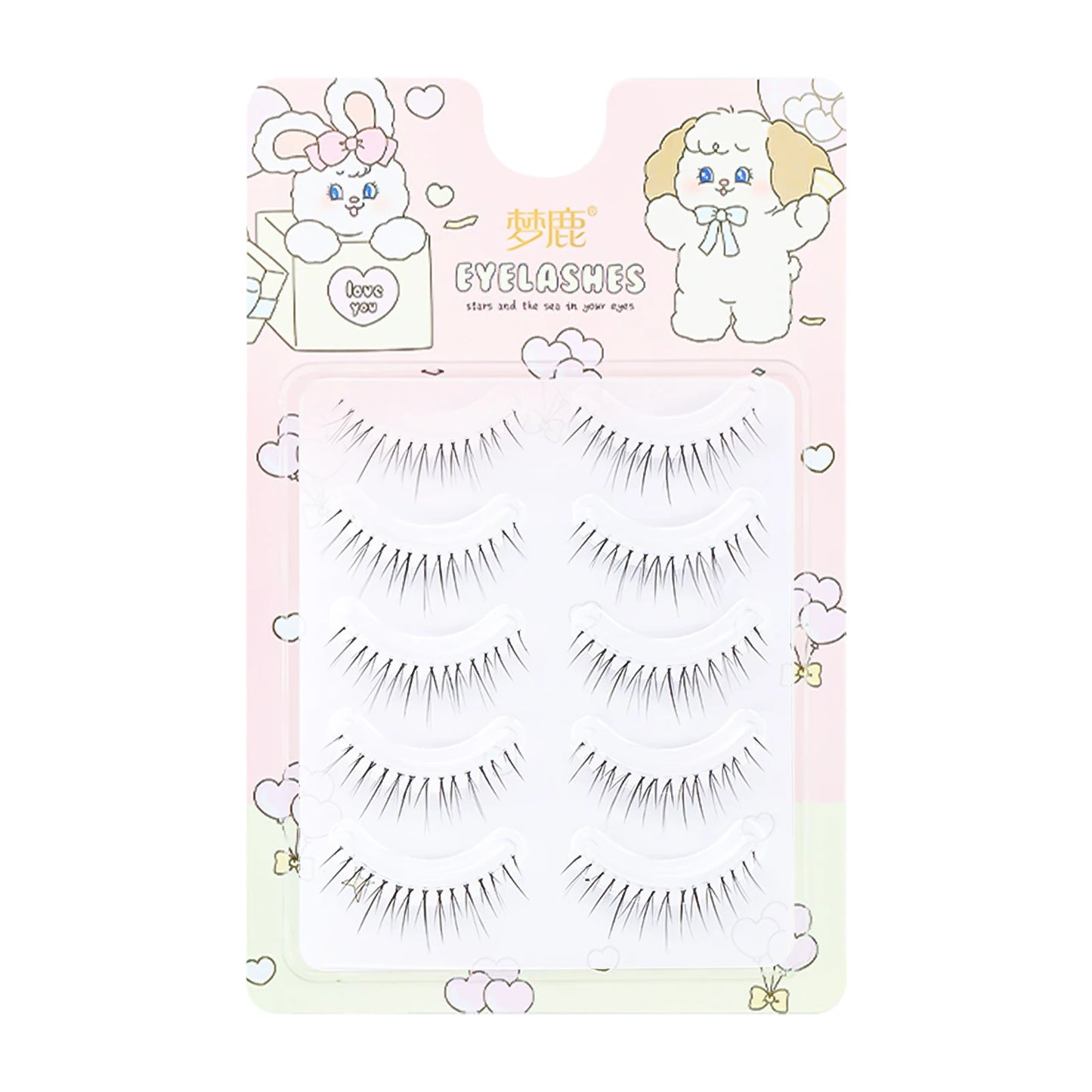 Korean Idol DIY False Eyelashes – Natural Wispy Cluster Lashes 5pk