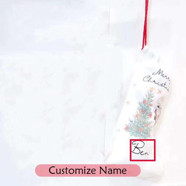Personalised Christmas Gift Sack | Santa & Nutcracker Design