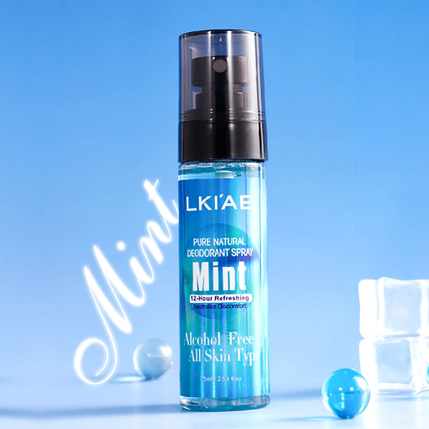 Natural Deodorant Body Mist Spray – Mint & Aloe, Alcohol-Free