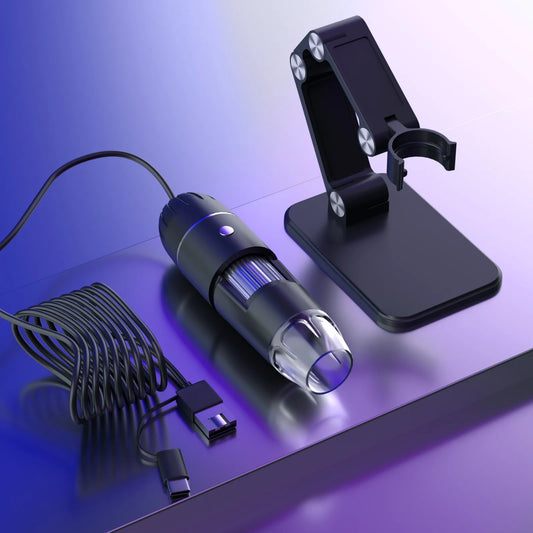 Three In One Usb Microscope with 1600X Magnification for Android Phones, Computers, and General-Purpose Digital Microscopes Peaceful Pleasures Health and Wellness 1600X