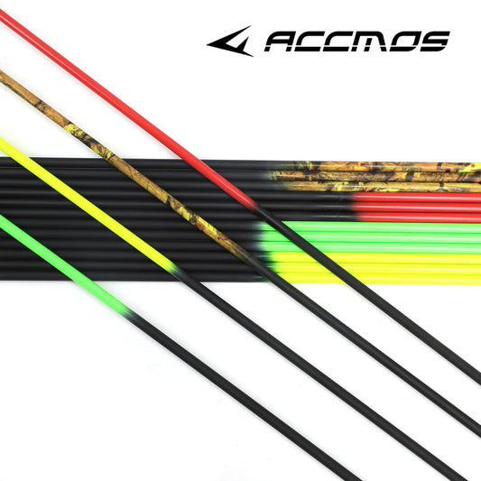 12 Mixed Carbon Arrow Shafts ID6 OD7 Tube Diameter Archery Shooting Peaceful Pleasures Health and Wellness 12pcs camo