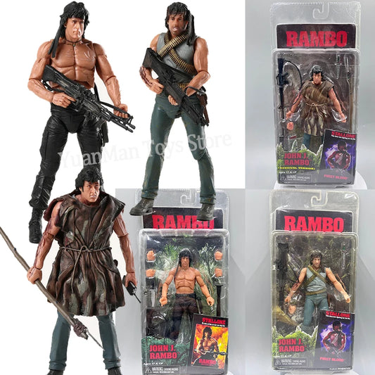 NECA First Blood Figure John J Rambo Anime Hero Model Collectible Peaceful Pleasures Health and Wellness