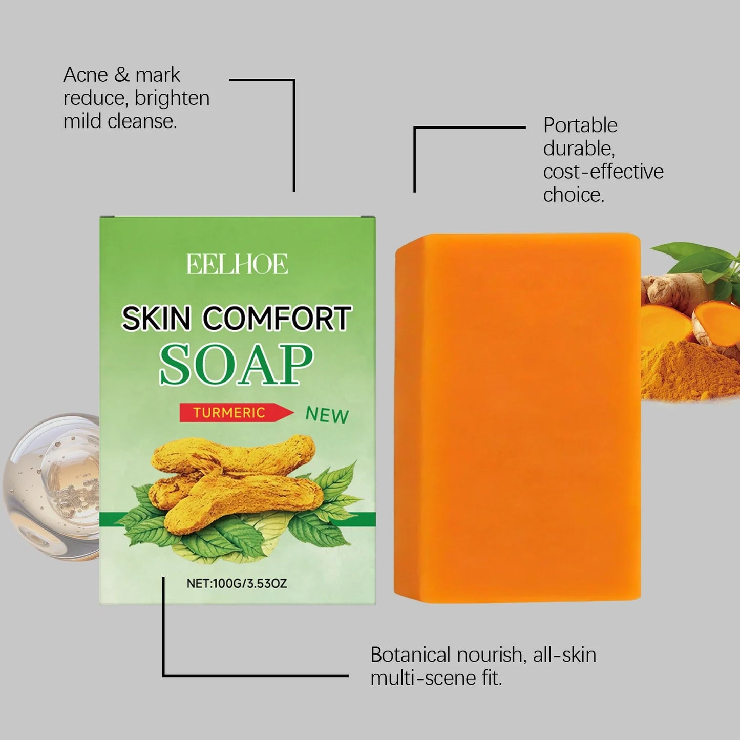 Turmeric Care Soap – Moisturizing Cleanser for Clear, Bright Skin