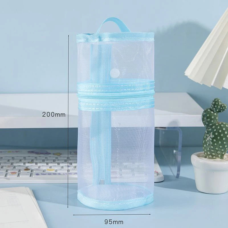 Mesh Makeup Brush Bag – Stand-Up Travel Brush Holder