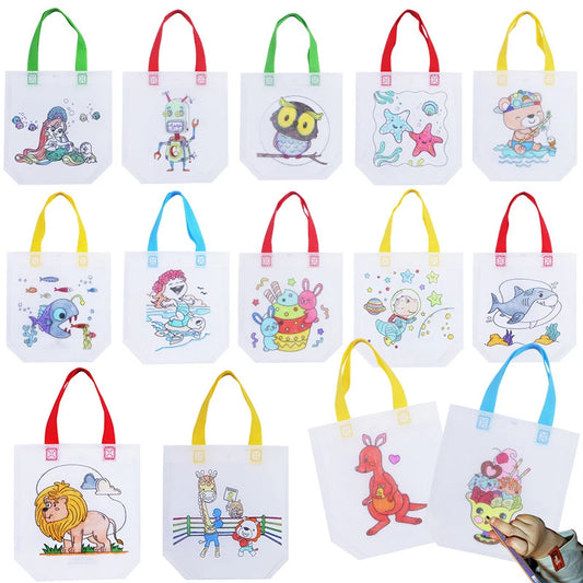 Double Pattern Graffiti Bags Coloring Marker Drawing Toys Kids Boys Peaceful Pleasures Health and Wellness