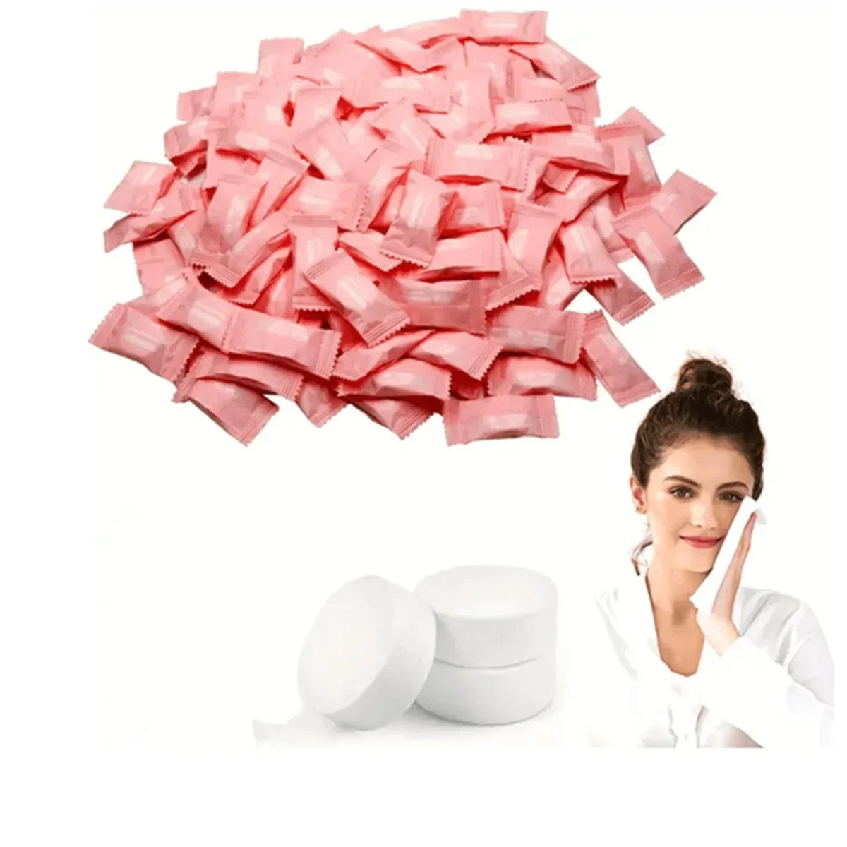 Disposable Compressed Cotton Face Towels – 50/100pcs Travel Wipes