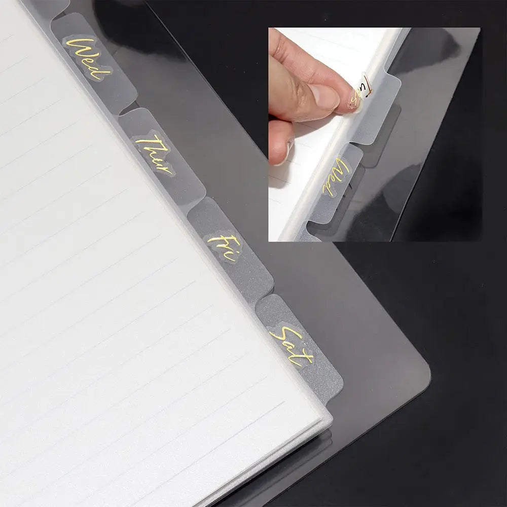 Loose Leaf Binding Supplies for A5/A6 Notebook Diary Book Sticker Binder Index Dividers Binder Index Separator Page Dividers Peaceful Pleasures Health and Wellness
