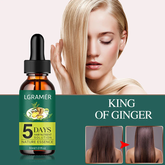 Ginger Natural Plant Hair Care Essential Oil Hair Growth Liquid Anti Hair Loss Nourish Scalp Dry Nourish Hair Treatment Product Peaceful Pleasures Health and Wellness