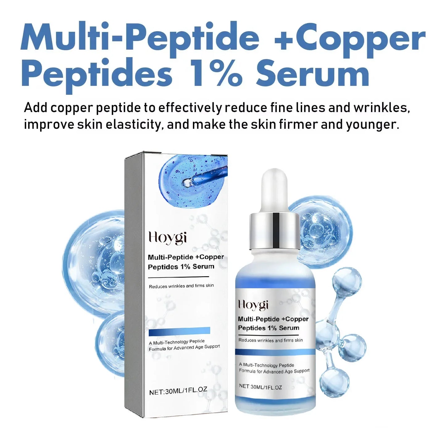 Blue Copper Peptide Serum – Firm, Brighten & Shrink Pores