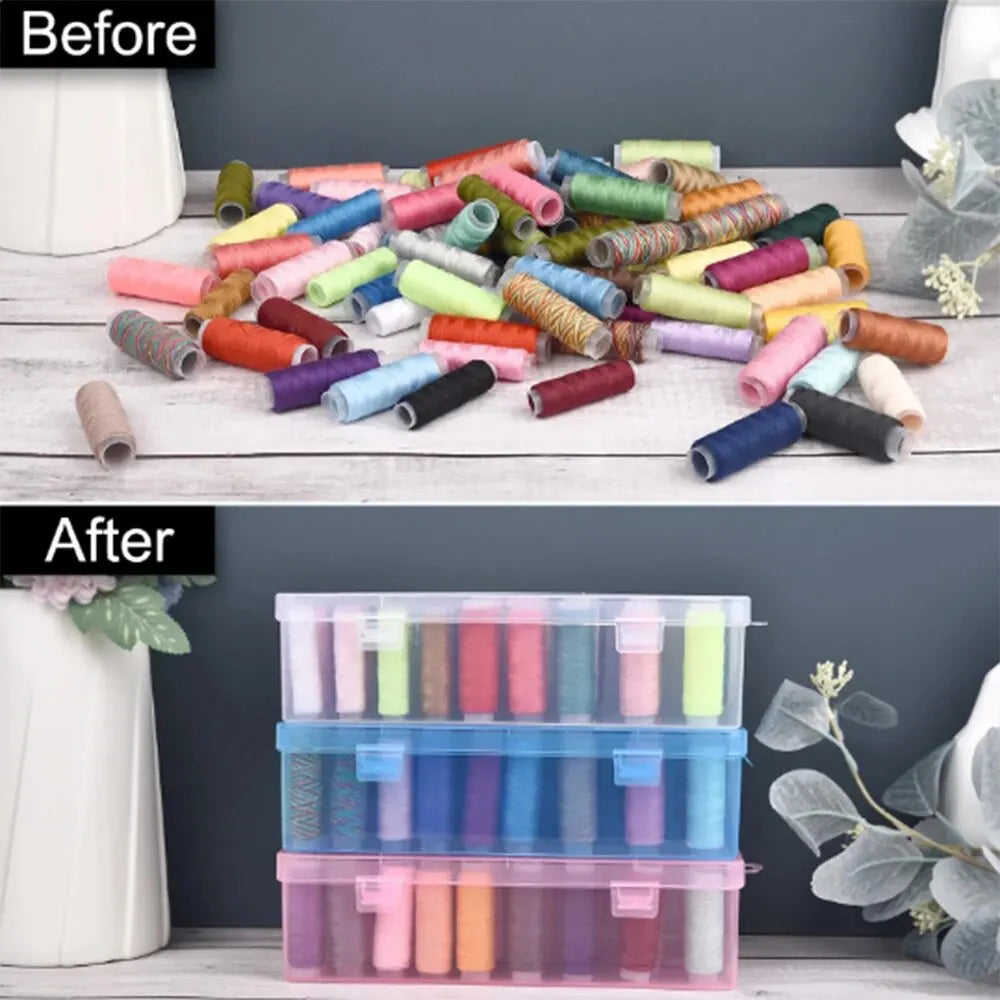 42 Axis Transparent Needle And Thread Box Household Multi-Functional Storage Set - Sorting Thread Box with Clear View Peaceful Pleasures Health and Wellness