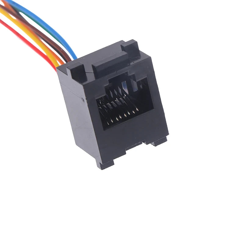 RJ11 RJ12 RJ45 Female Socket Wall Plate 15cm Cable – 5 Pack