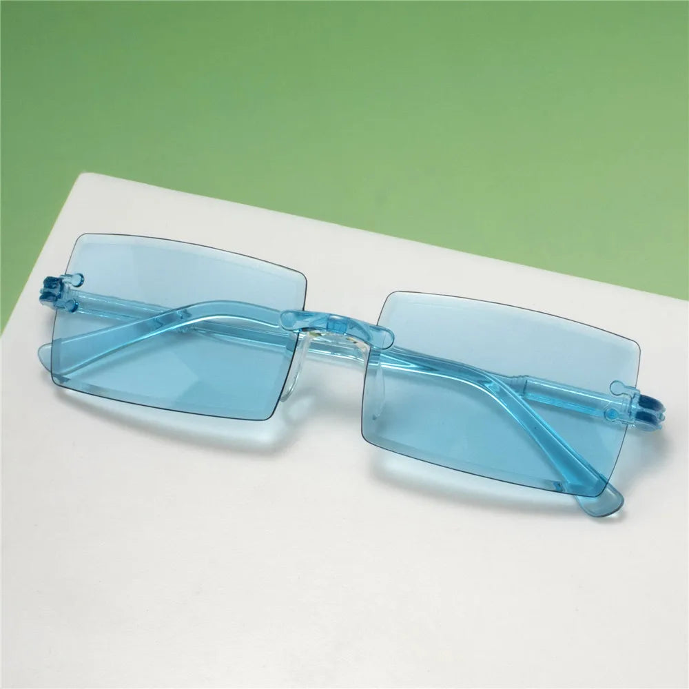 20PCS Retro Sunglasses Women Brand Designer Fashion Rimless Gradient Sun Glasses Shades Cutting Lens Ladies Frameless Eyeglasses Peaceful Pleasures Health and Wellness