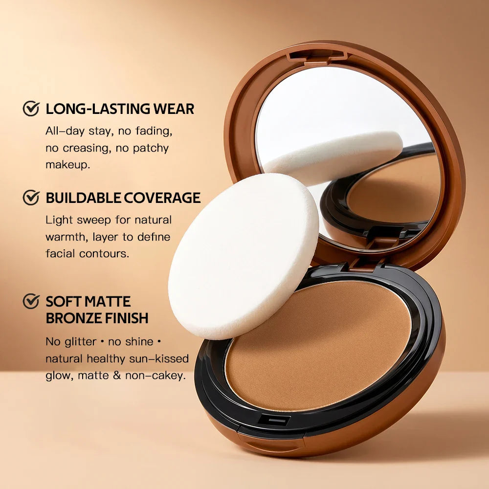 Matte Bronze Pressed Powder – Oil Control Contour Setting
