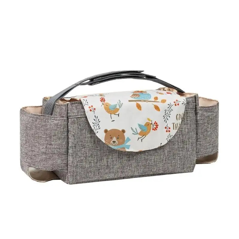 Holiday Baby Stroller Organizer Bag | Diaper & Bottle Storage