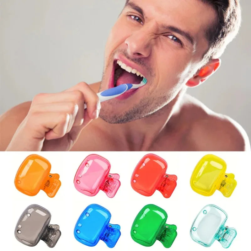 4PCS Portable Toothbrush Storage Clip Travel Essential Protective Cover - Durable Toothbrush Case for On-the-Go Hygiene Peaceful Pleasures Health and Wellness