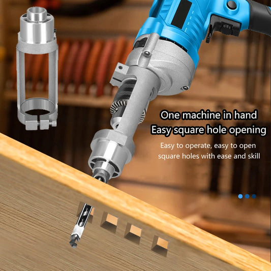 Square Hole Drill Bit Adapter | Mortiser Attachment for Drills Drill Bit Adapter Peaceful Pleasures Health and Wellness one size