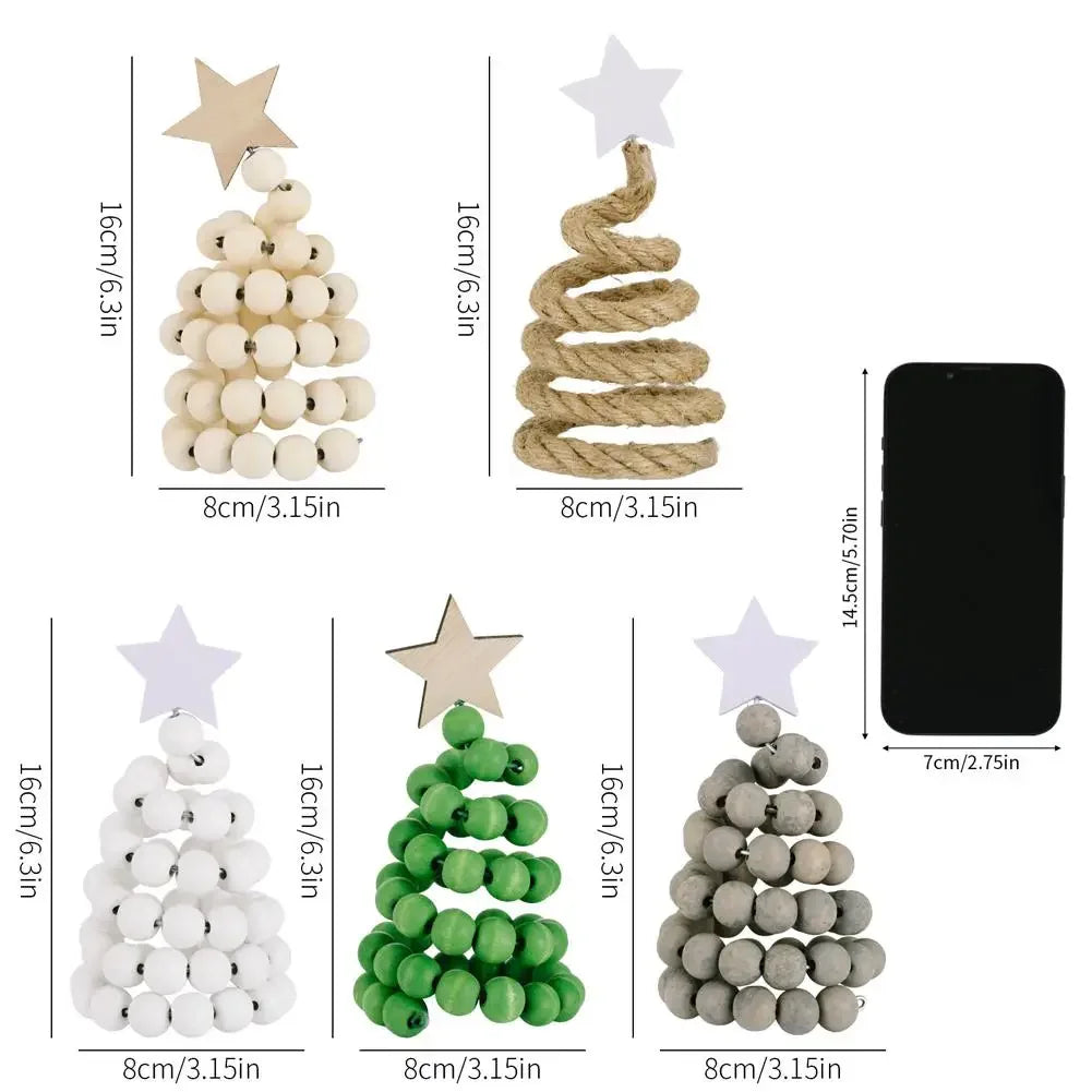 New Nordic Wooden Christmas Tree Ornament 1Pcs Creative Desktop Decoration Christmas Decor Peaceful Pleasures Health and Wellness