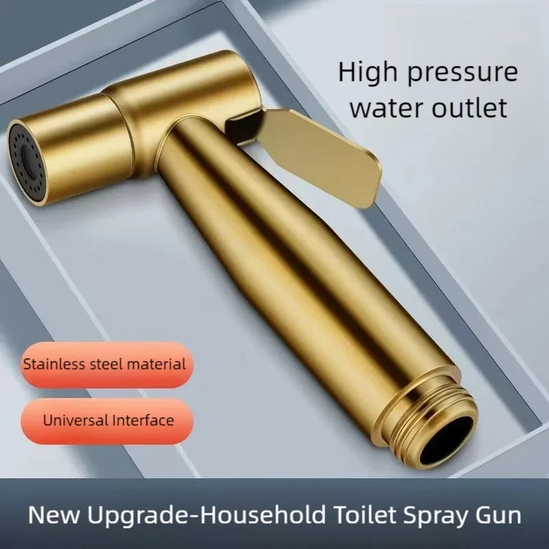 High-Pressure Bidet Spray Gun | Stainless Steel Toilet Nozzle