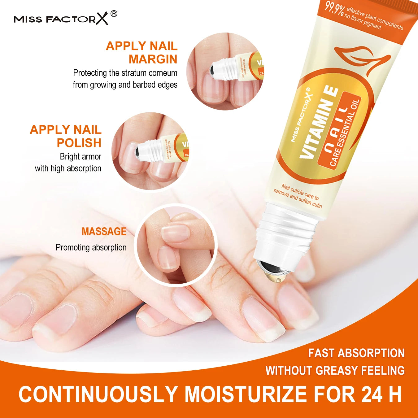 Vitamin E nail nails, dead leather care essential oils 12ml containing a variety of effective plant component rolling bead massa Peaceful Pleasures Health and Wellness