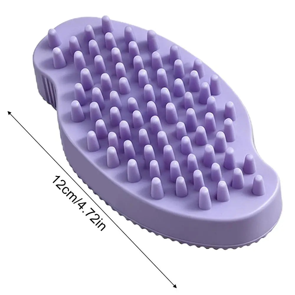 Double-Sided Rubber Pet Grooming Brush for Dogs & Cats