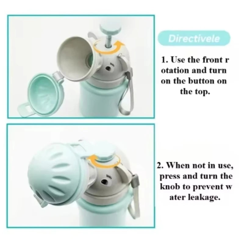 Portable Baby Travel Potty Hygienic Leak Proof Urinal Emergency Toilet for Car Toddler Pee Training Cup Bottle for Kids Boy Girl Peaceful Pleasures Health and Wellness