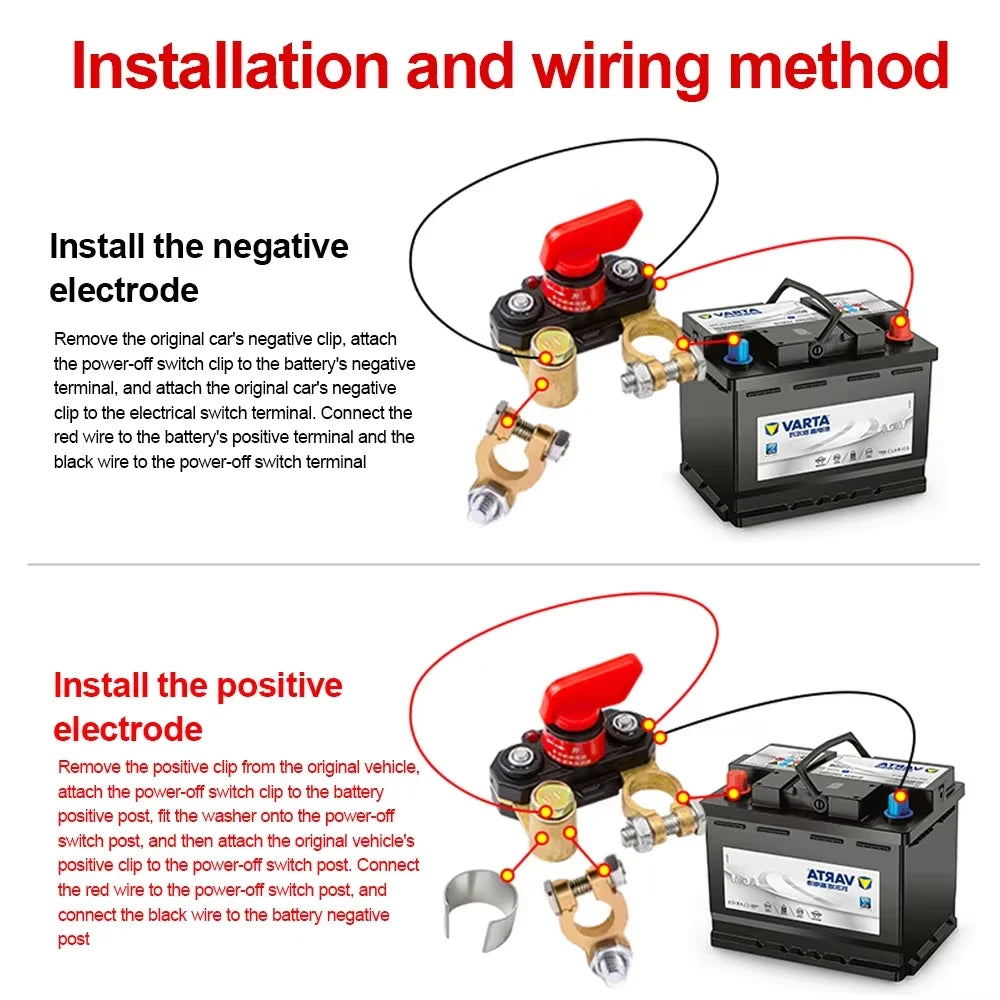 Car Battery Off Switch 12V/24V Disconnect Manual Circuit Breaker Car Power-Off Switch With Indicator Light Automatic Breaker ﻿ Peaceful Pleasures Health and Wellness