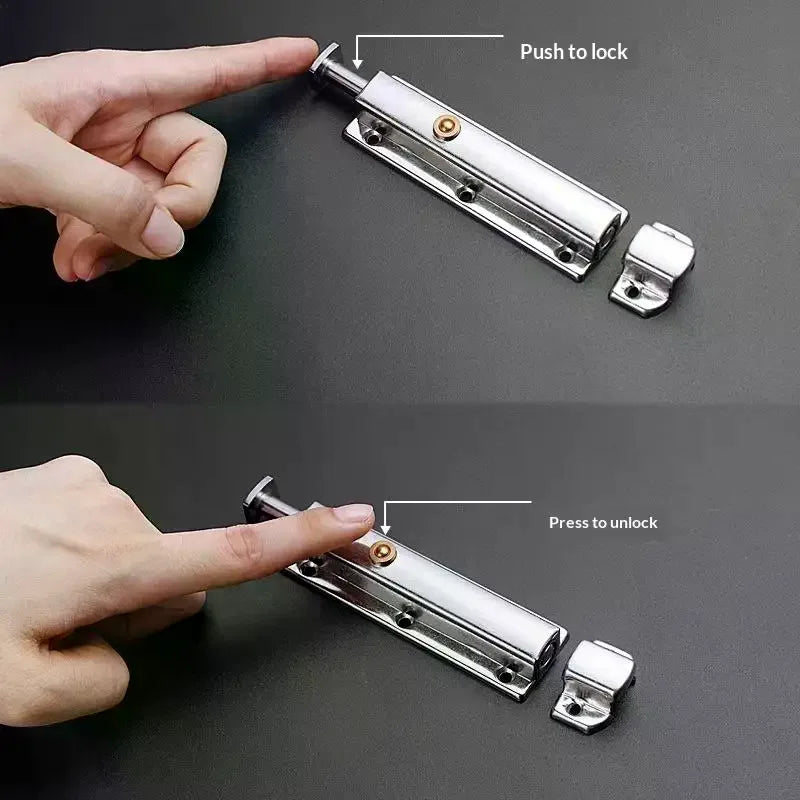 3-Inch Automatic Spring Door Latch | Self-Locking Zinc Alloy