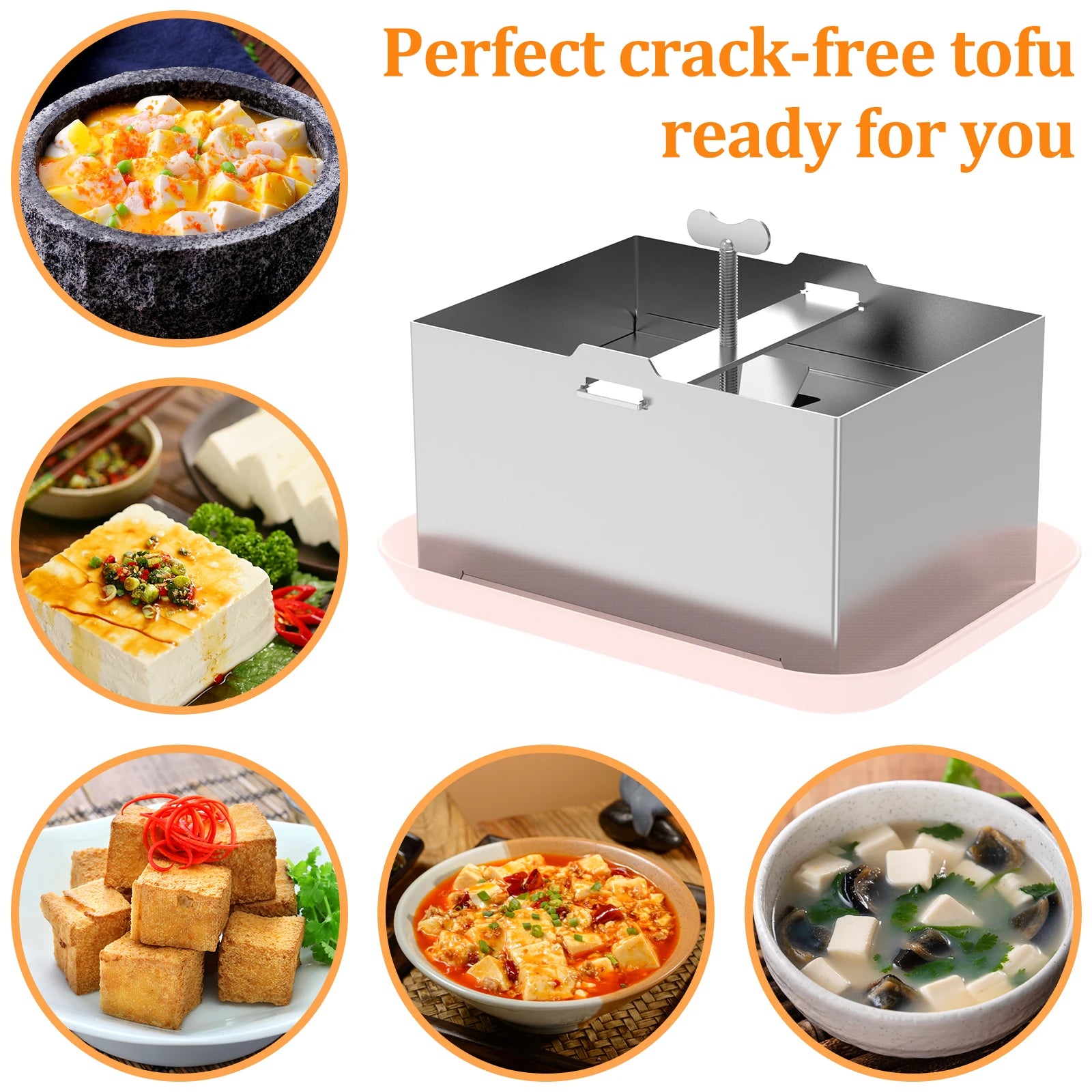 Tofu Press Mould Cheese Making Molds Food Grade Stainless Steel Tofu Maker Press Mold Kit Homemade Tofu Mold Kitchen Tool Set Peaceful Pleasures Health and Wellness