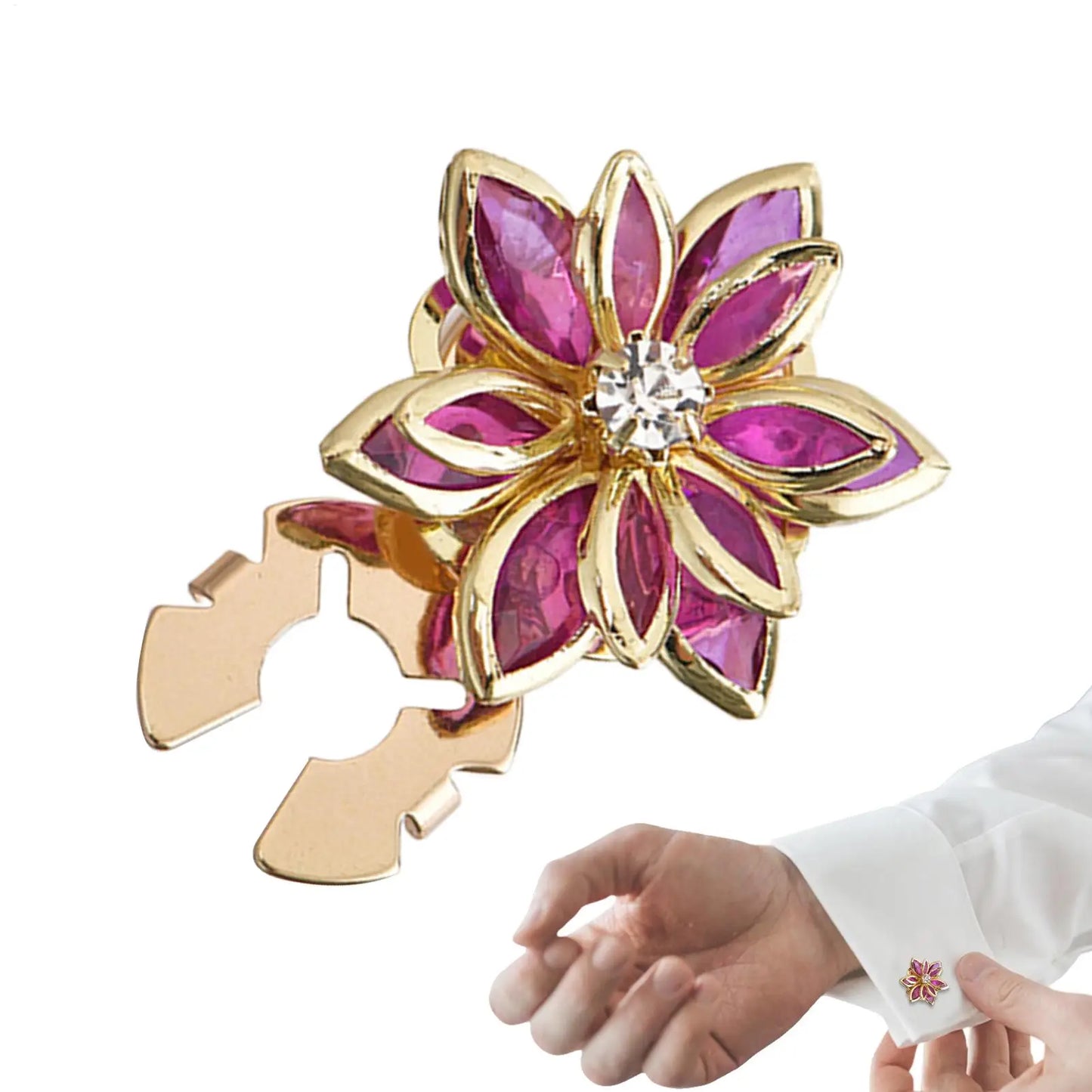 Elegant Camellia Button Cover Cufflinks | Blouses & Formal Shirts