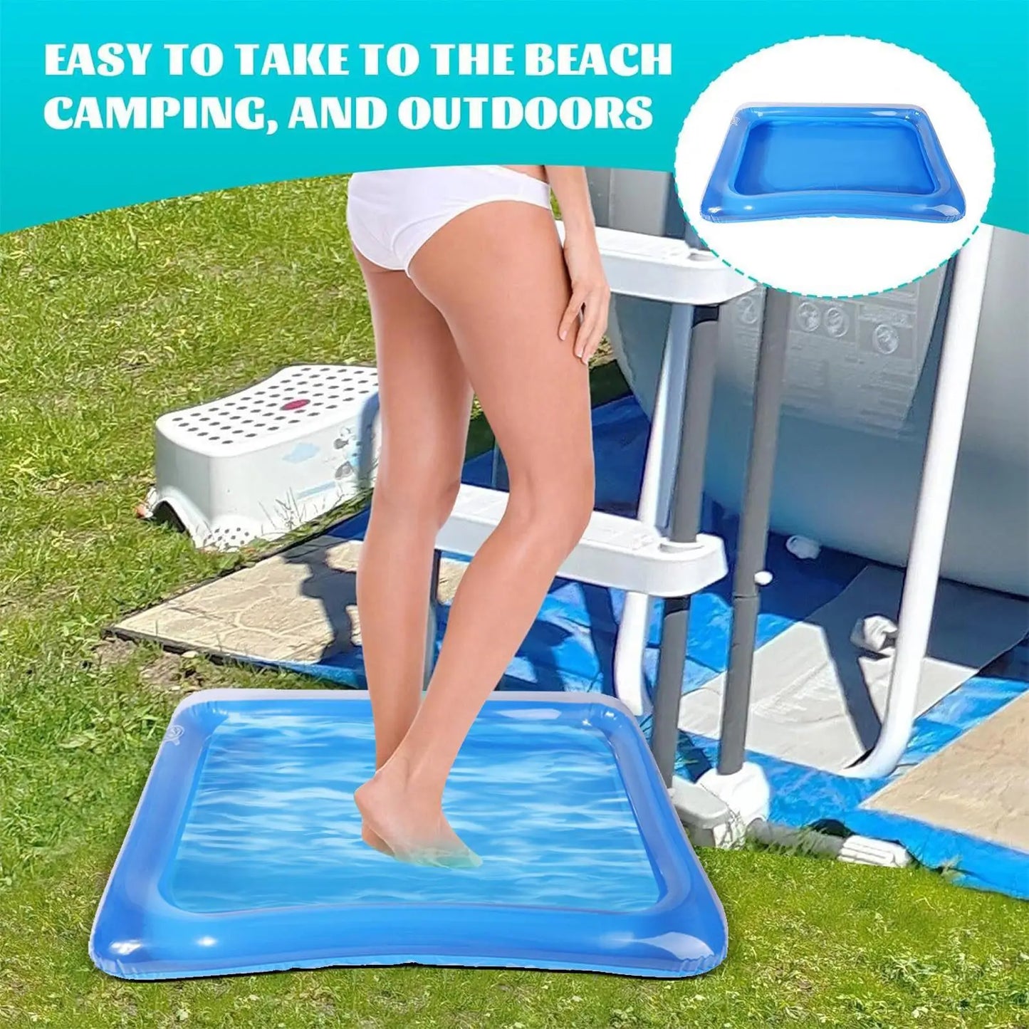 Portable Inflatable Foot Soak Basin – Foldable Pool Tub