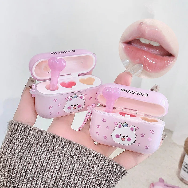 SHAQINUO Hydrating Day & Night Lip Mask with Brush | Lip Care