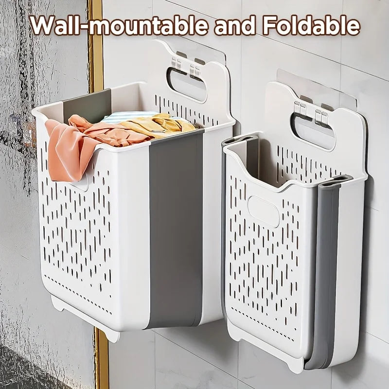 Wall-Mounted Collapsible Laundry Hamper | Space-Saving Basket