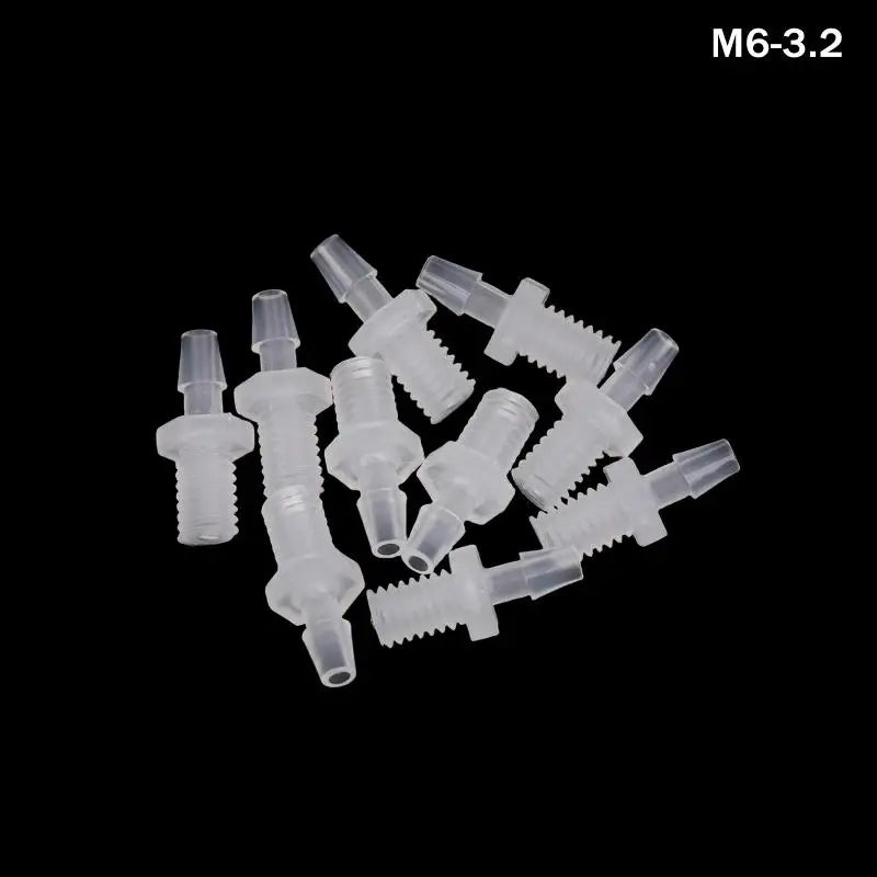 PP Plastic Hose Joint Adapter Air Valve Connector 10 Pack