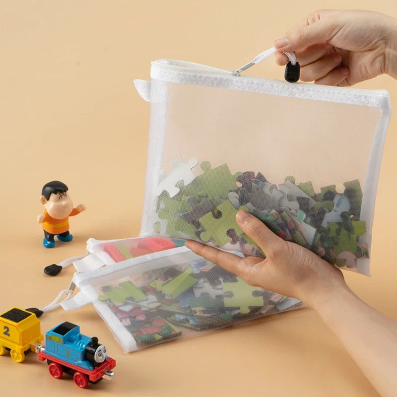 Mesh Zipper Storage Bags – Waterproof Organizer Pouches 3/6/9 PCS