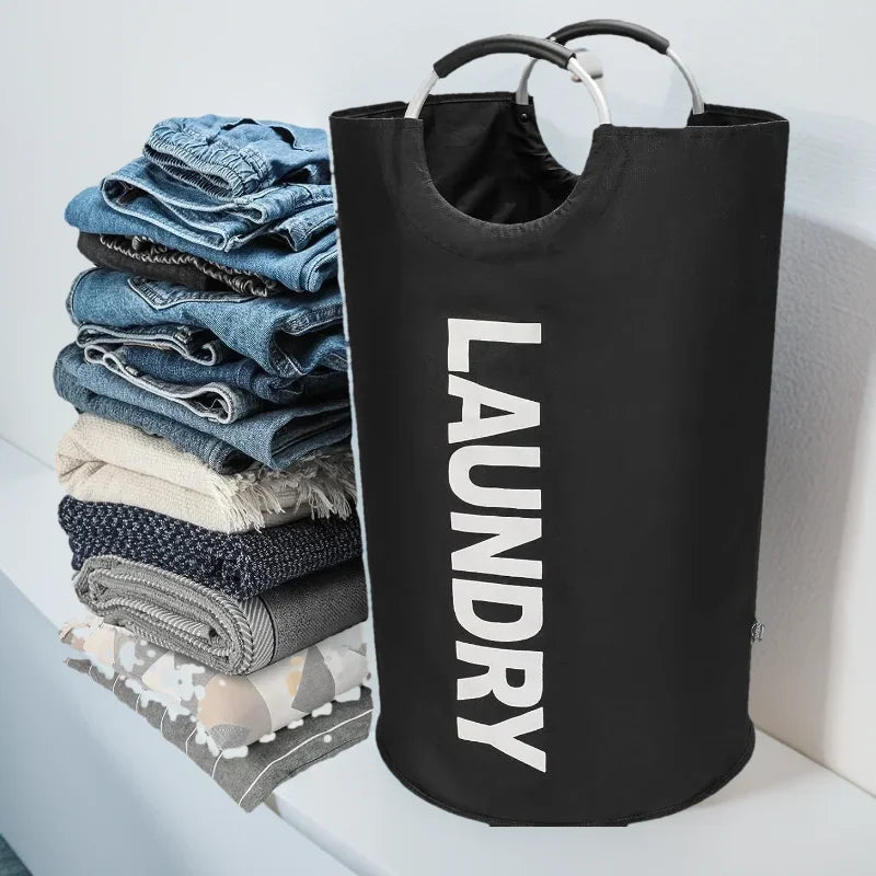 Extra-Large Foldable Waterproof Laundry Basket | Padded Handle