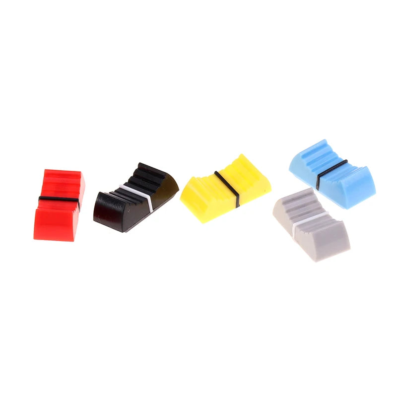 10PCS/set Fader Knob Cap Touch Sensitive Slider Ribbed Mixer Desk Switch Knob Cap Peaceful Pleasures Health and Wellness