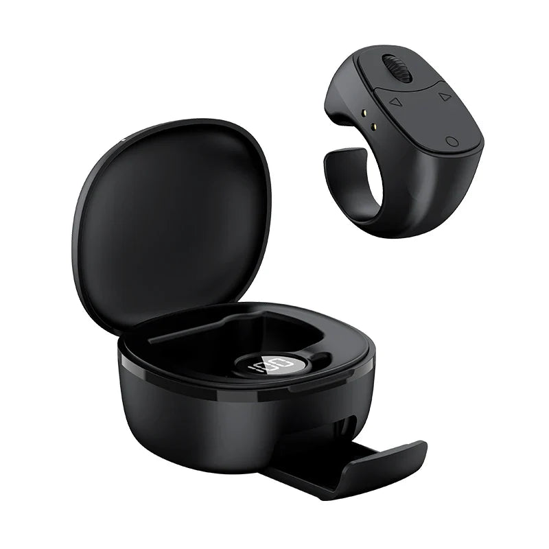 Bluetooth 5.3 Fingertip Scroll Ring – Selfie & Video Remote