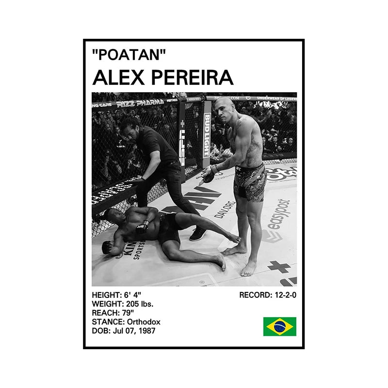 Black and White Boxing Legends Canvas Poster Boxing Inspirational Canvas Painting Print Wall Art for Gym Bedroom Home Decor Peaceful Pleasures Health and Wellness