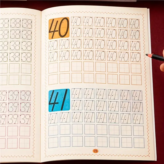 Workbook Tracing Numbers 0-100 Handwriting Textbook Learning Math Peaceful Pleasures Health and Wellness