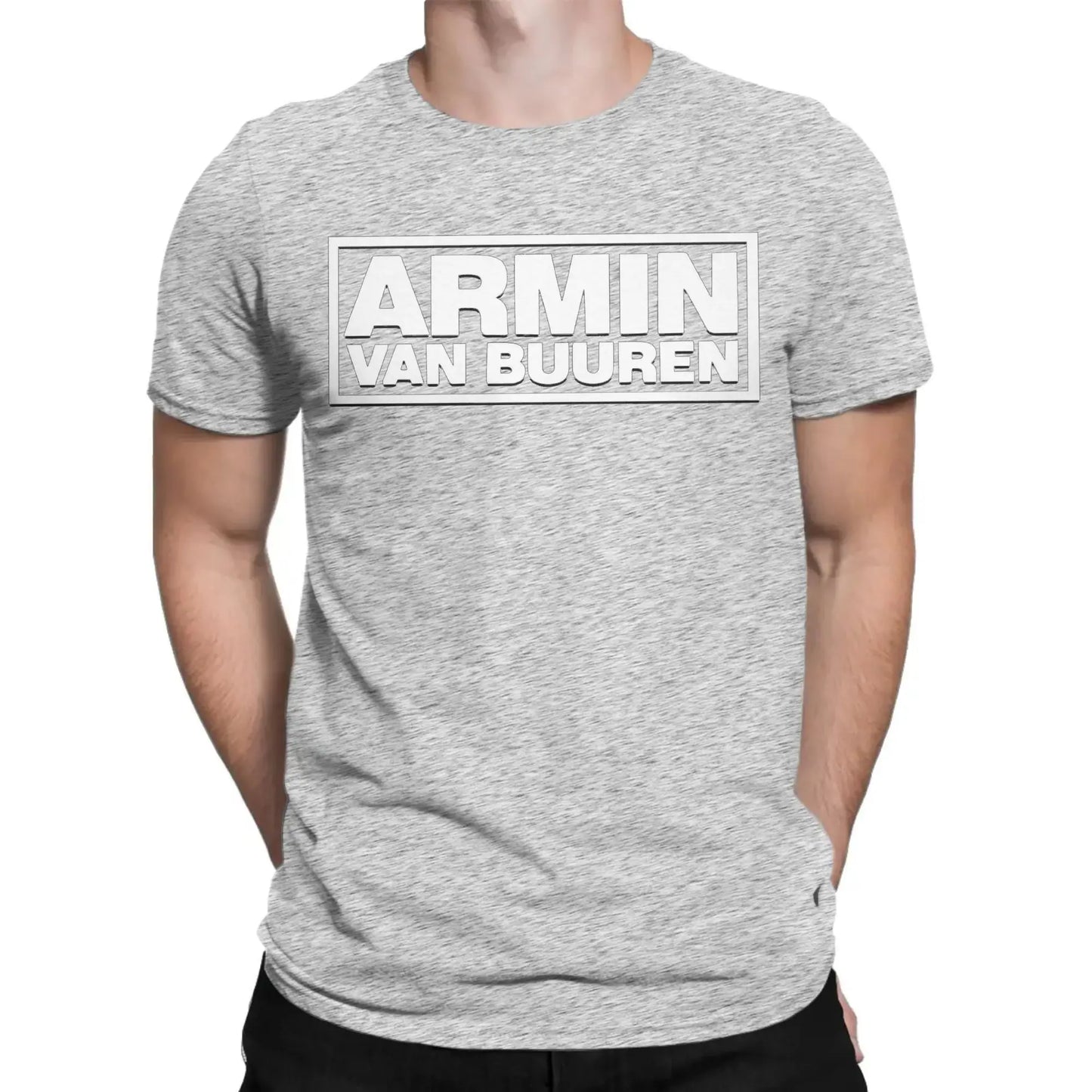 Men's T-Shirts Armin Buuren Awesome Pure Cotton Tee Shirt Short Sleeve Logo T Shirts O Neck Clothes Gift Idea Peaceful Pleasures Health and Wellness GRAY S