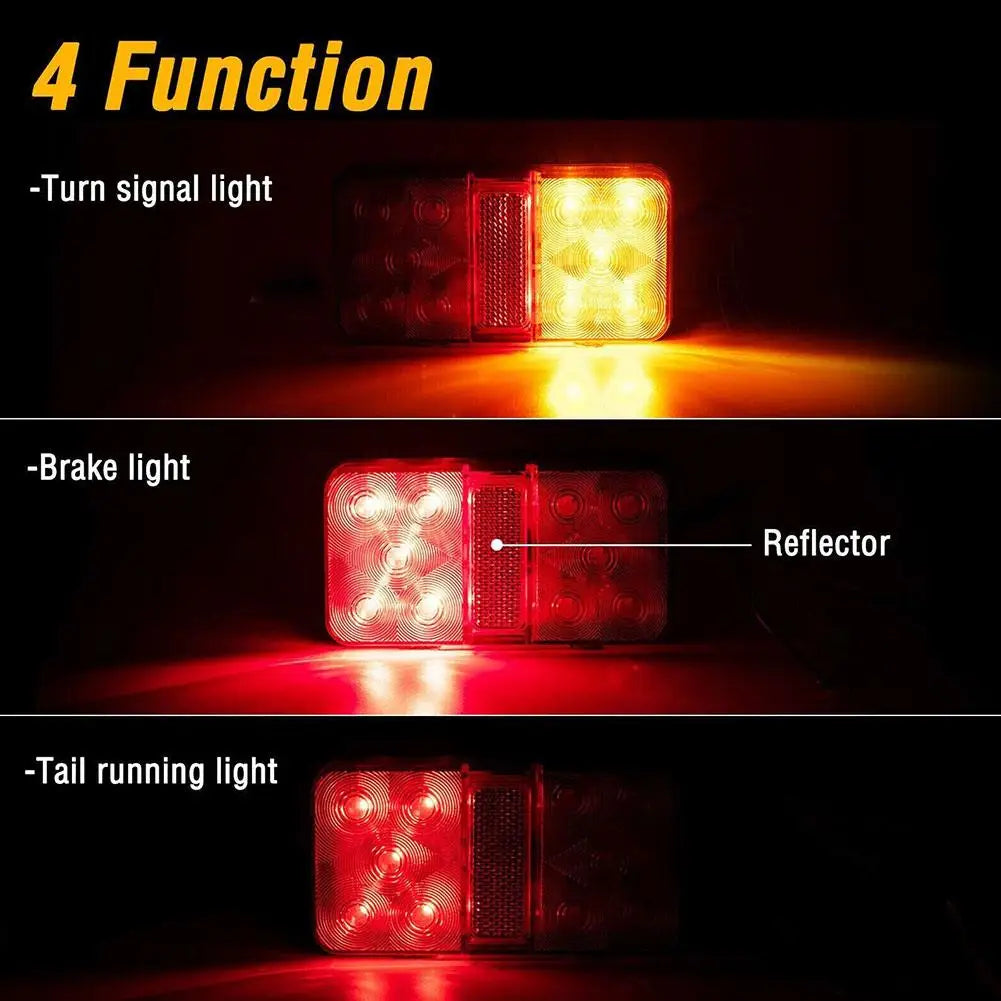 12V/12-80V LED Truck Tail Lamp Taillight Turn Signal Indicator Stop Lamp Rear Brake Light For Car front / rear / left / right Peaceful Pleasures Health and Wellness