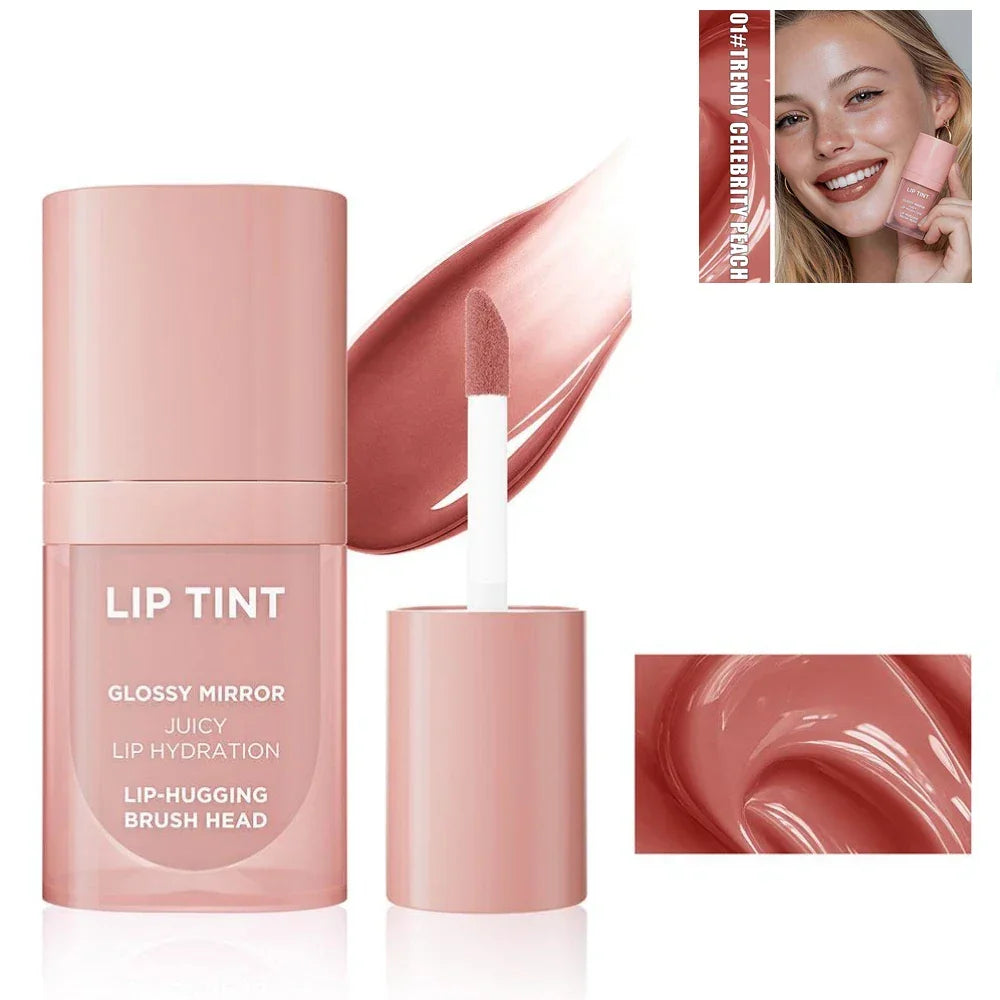 6 Colors Glossy Mirror Juicy Lip Tint Waterproof Non-stick Cup Long Lasting Moisturizing Lipstick High Shiny Lip Gloss Cosmetics Peaceful Pleasures Health and Wellness TRENDY CELEBRITY