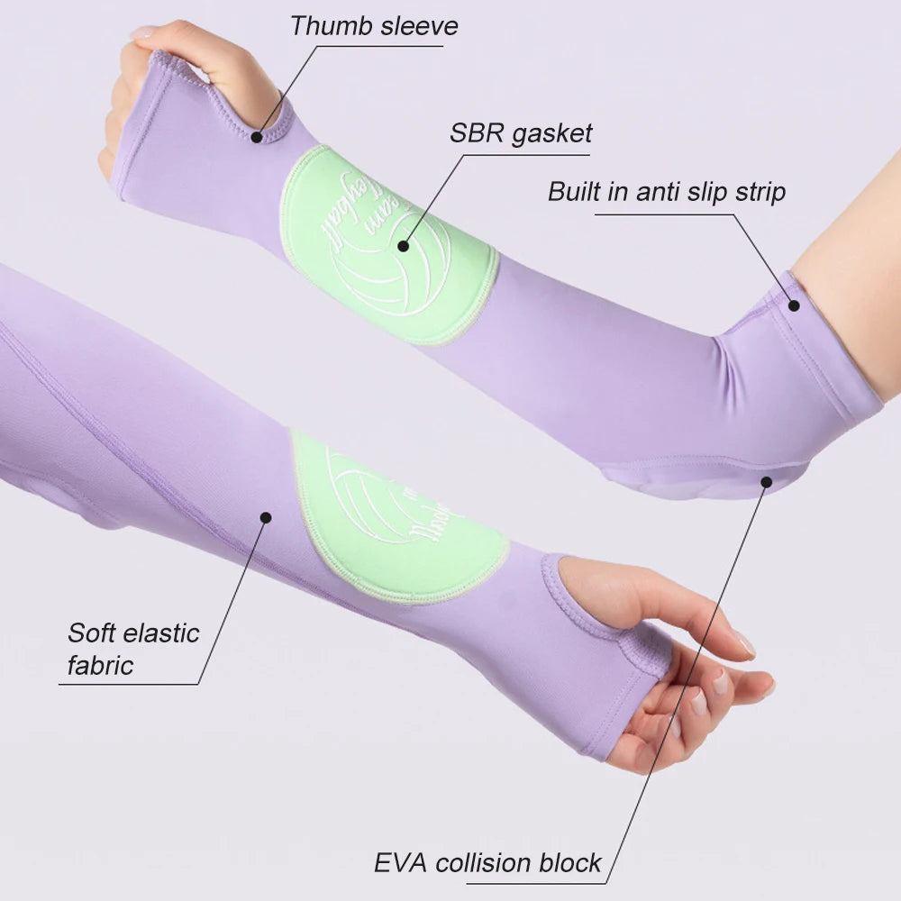 WEFITON Volleyball Arm Sleeves with EVA Pads & Thumbhole Volleyball Arm Sleeves Peaceful Pleasures Health and Wellness
