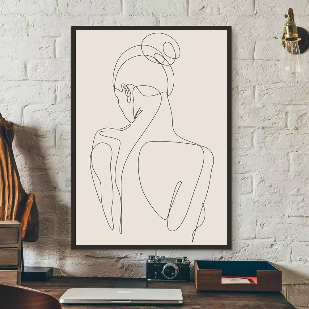 Abstract Matisse Flower Body Wall Poster – Waterproof PVC Art