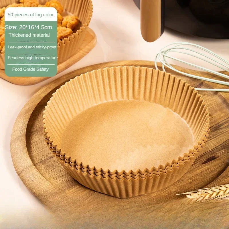 Air Fryer Parchment Paper Liners | Non-Stick, Oil-Proof 50/100 Pcs
