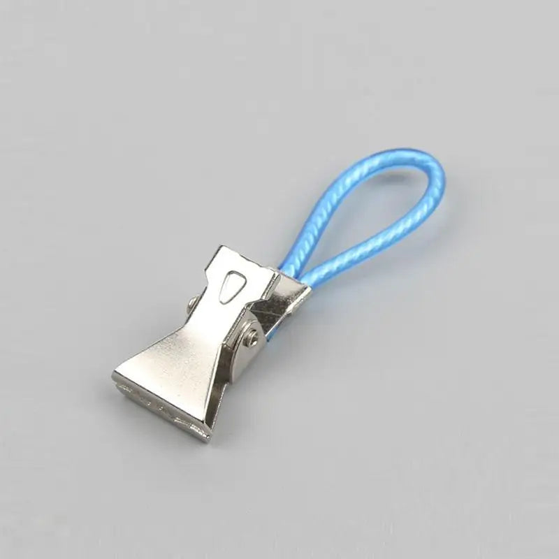 Colorful Stainless Steel Towel & Shower Curtain Clips Hook Clips Peaceful Pleasures Health and Wellness blue