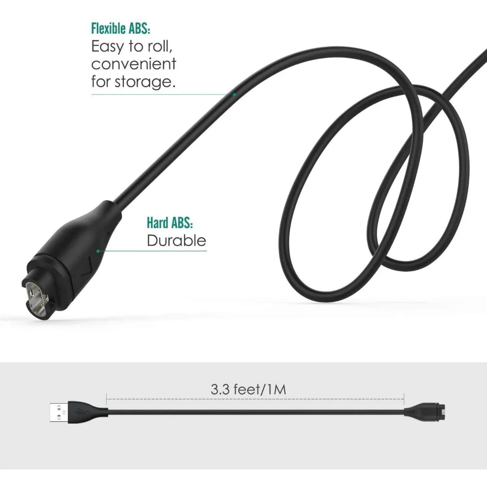 For Garmin Fenix 8 5 5S 5X Plus 6 6S 6X Pro 7 Charger USB-C Charger Smartwatch Charger Cable Replacement Charger 3.3ft Peaceful Pleasures Health and Wellness